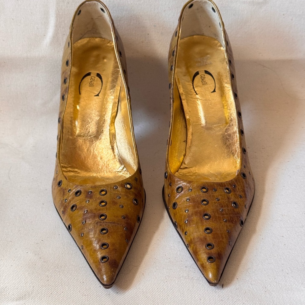 Just Cavalli leather pointed pumps